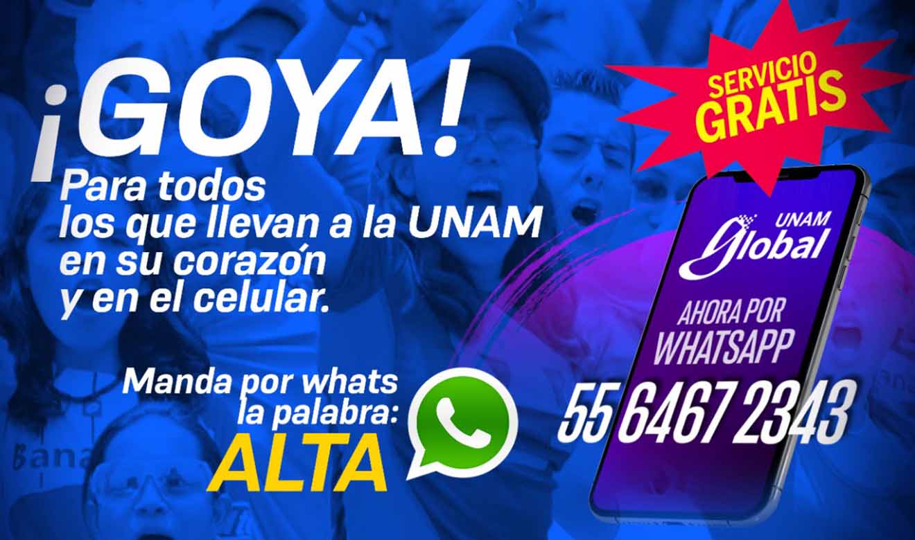 UNAM GLOBAL ahora también por WhatsApp UNAM Global