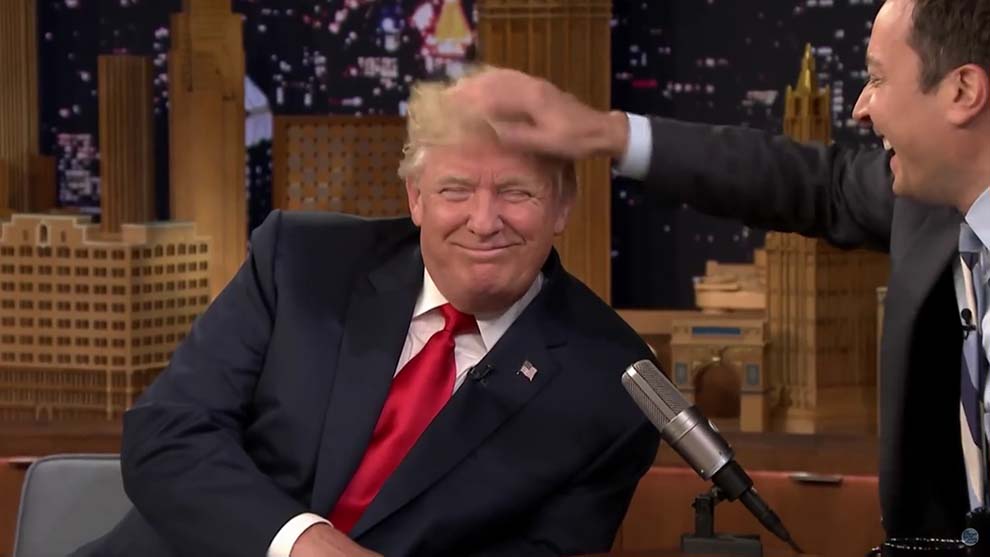 El cabello de Trump a prueba