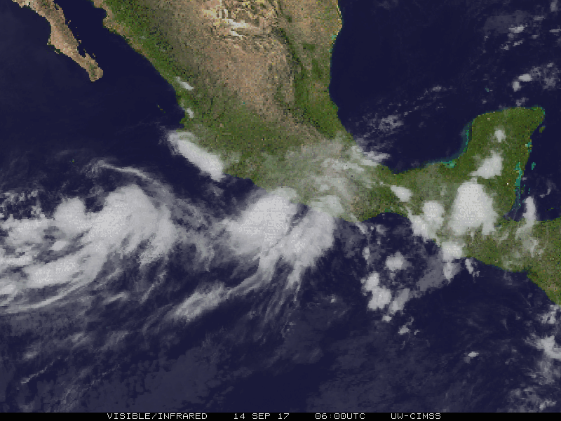 Max se intensificó a huracán categoría 1 frente a costas de Guerrero