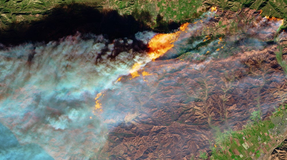 Incendio en California visto desde el espacio