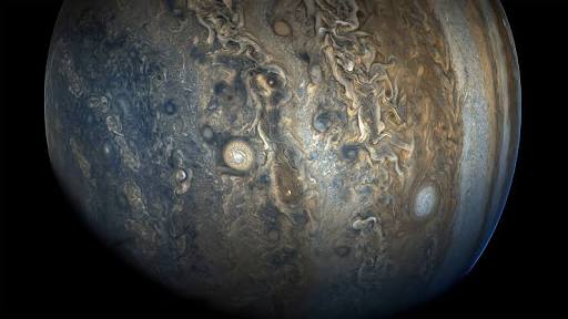 NASA muestra secuencia de imágenes del polo sur de Júpiter