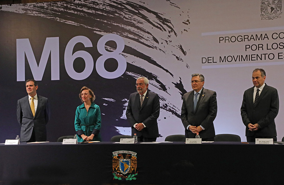 La Universidad Nacional Autónoma de México anunció M68 Programa de Conmemoración del Movimiento Estudiantil de 1968