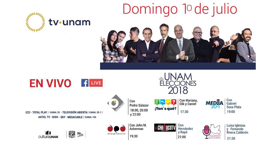 Sigue la jornada electoral a través de UNAM Elecciones 2018
