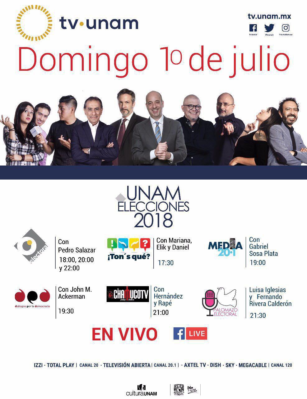 TV UNAM presenta: UNAM Elecciones 2018 EN VIVO