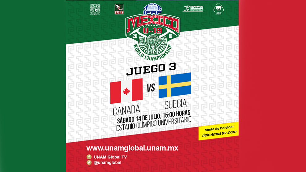 Transmisión: Suecia vs Canadá en el Mundial Sub 19 de Futbol Americano