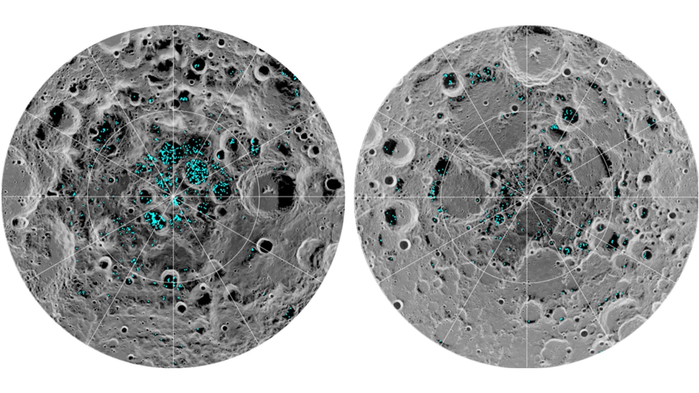 Hielo confirmado en los polos de la Luna
