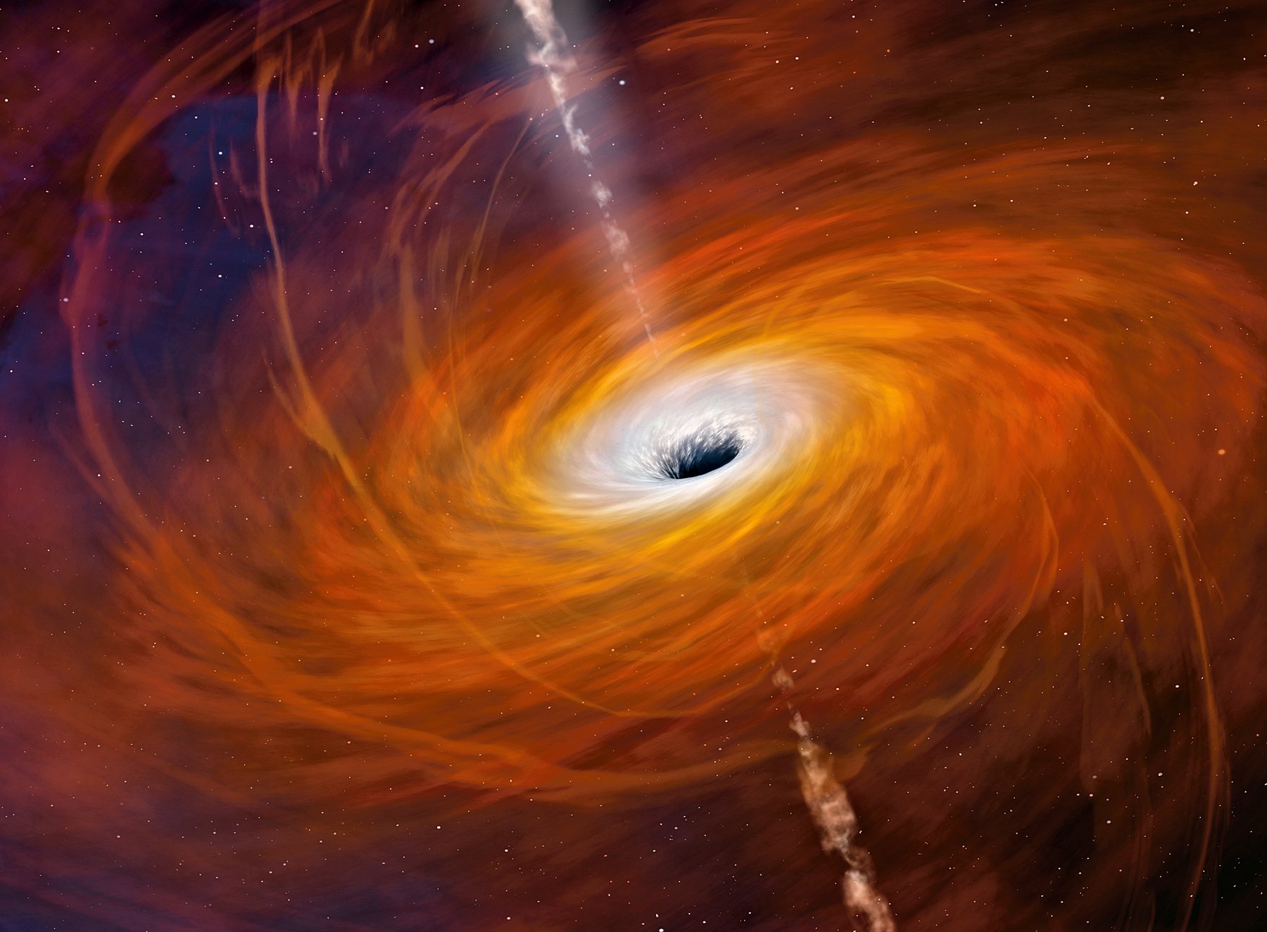 Viaje por un agujero negro (simulación)