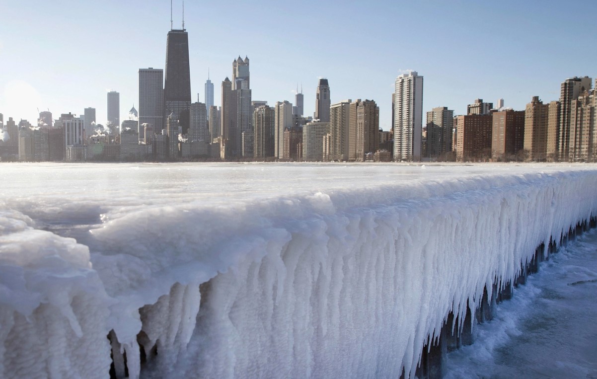 Chicago con temperaturas más frías que la Antártida
