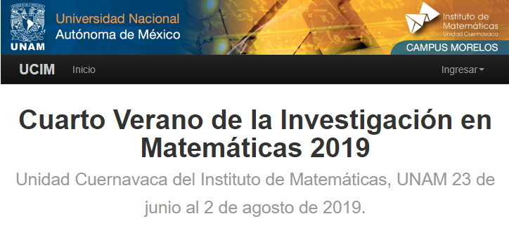 Cuarto Verano de la Investigación en Matemáticas 2019