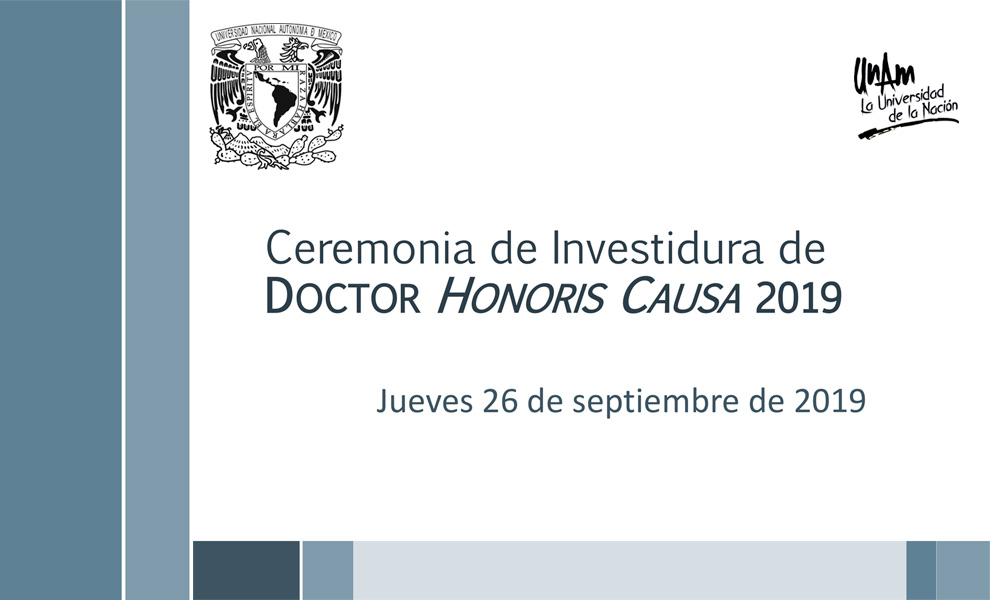 Retransmisión: Ceremonia de Investidura de Doctor Honoris Causa 2019
