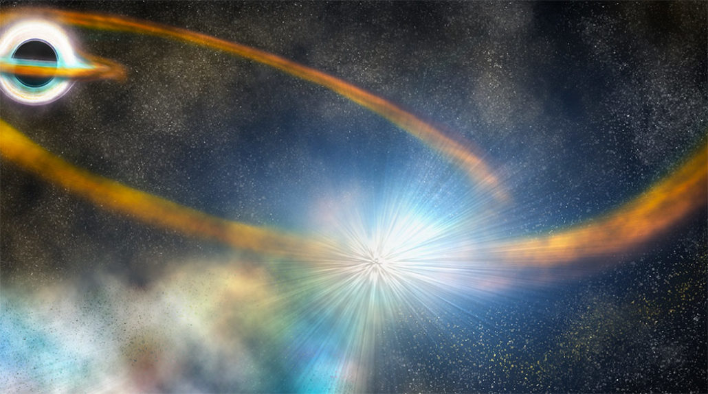 Un agujero negro supermasivo despedazó una estrella y fue capturado en el acto