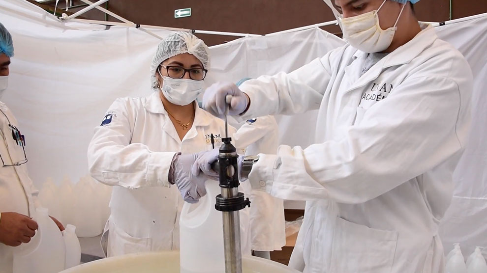 La UNAM produce gel antibacterial