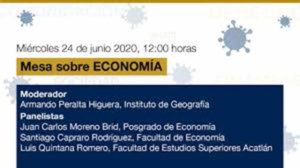 COVID-19: Reflexiones desde la UNAM, Mesa sobre Economía