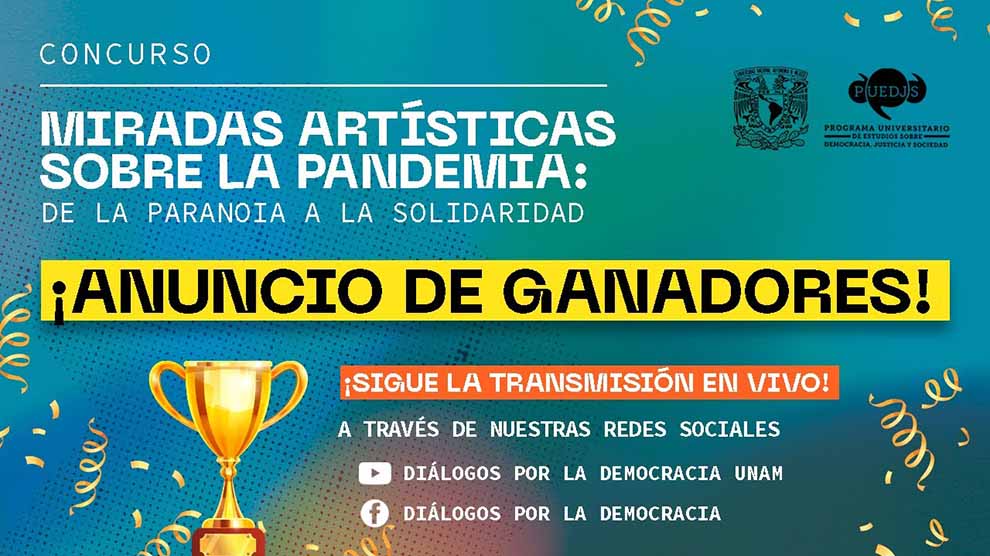 Anuncio de ganadores del concurso Miradas artísticas sobre la Pandemia