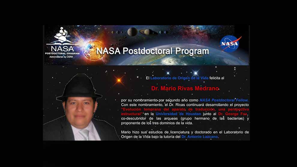 Primer mexicano en ganar beca de la NASA es egresado de la UNAM