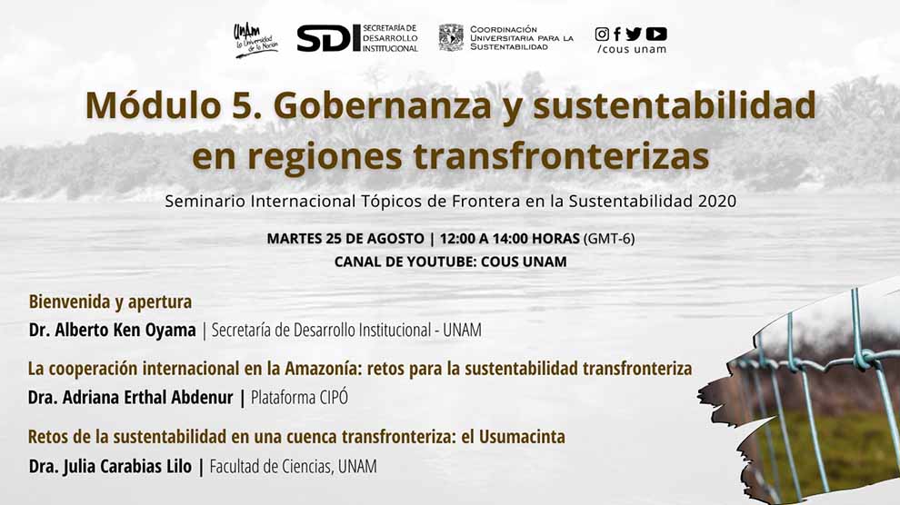 Gobernanza, Seminario Internacional Tópicos de Frontera en la Sustentabilidad 2020