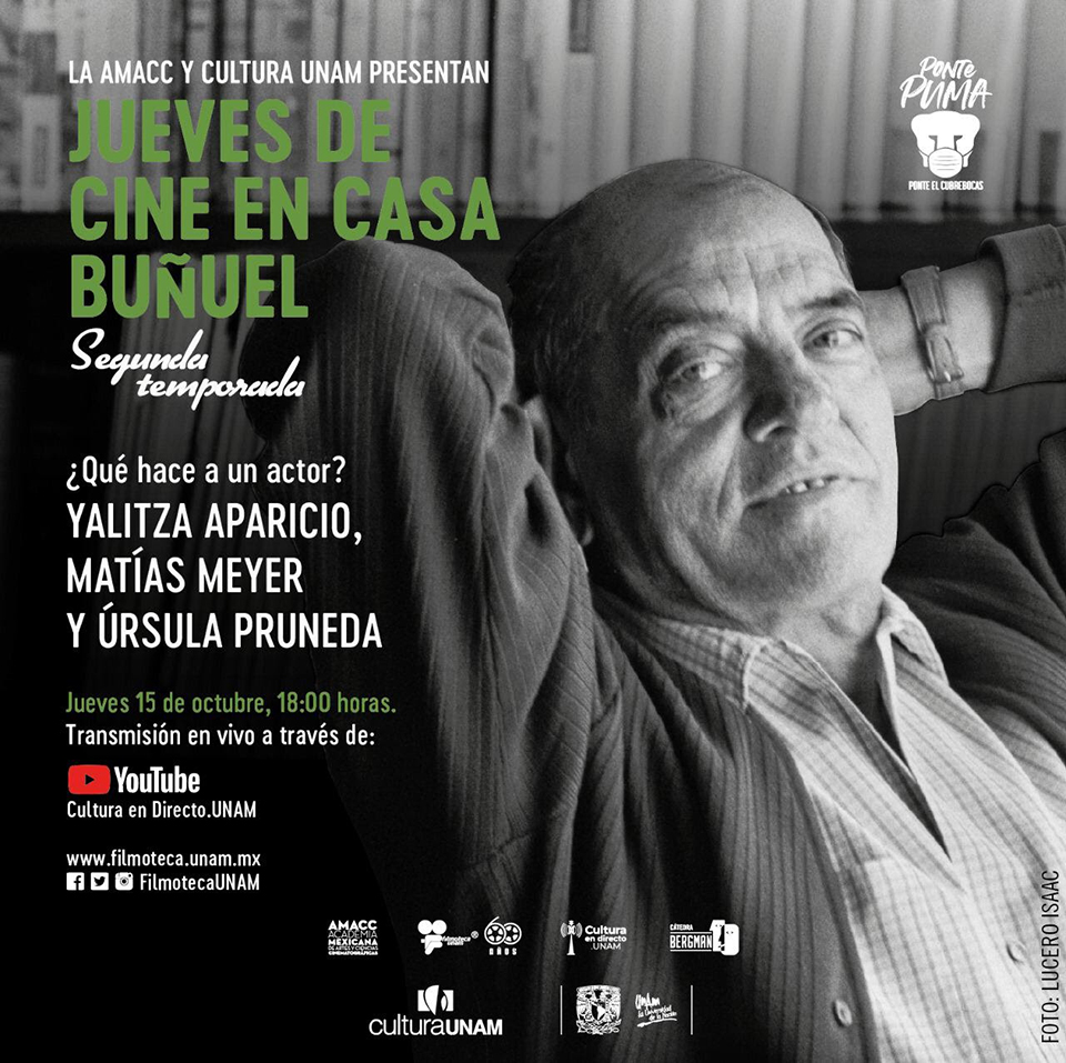 Yalitza Aparicio, Matías Meyer y Úrsula Pruneda son los invitados de la nueva sesión de Jueves de Cine en Casa Buñuel