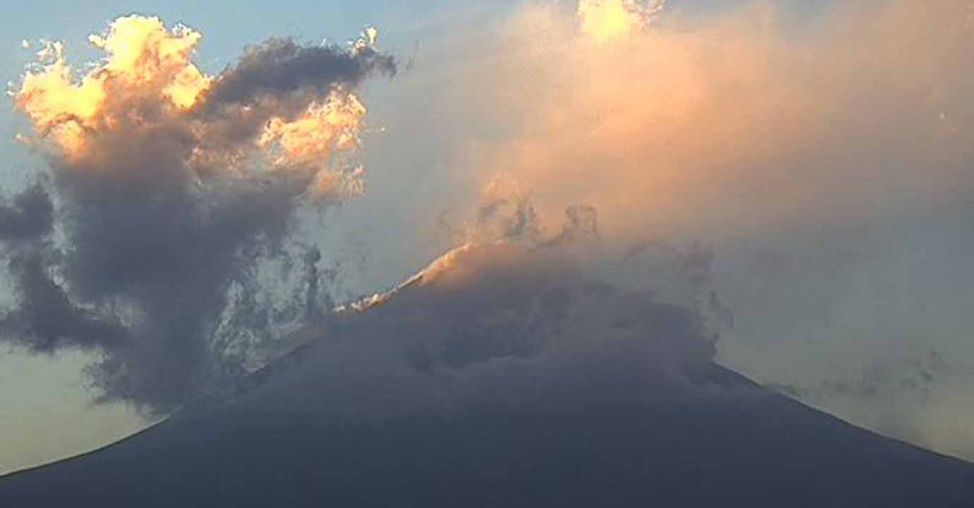 Semáforo de alerta volcánica del Popocatépetl en amarillo fase 2