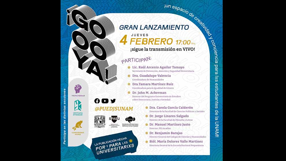 Lanza la UNAM el periódico estudiantil ¡Goooya!