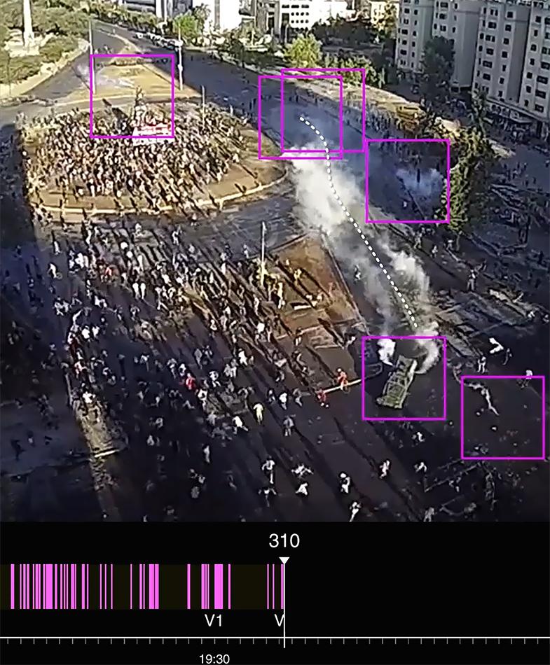 Forensic Architecture analiza qué sucedió durante los ataques de gas lacrimógeno en las protestas de Chile de 2019