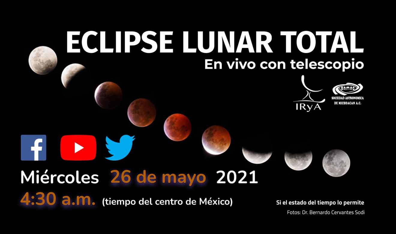 UNAM campus Morelia invita a observación virtual del eclipse lunar total con telescopio, conocido como “Luna roja”