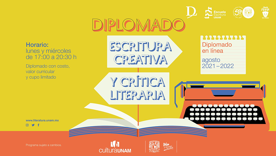Inicia el Diplomado de Escritura Creativa y Crítica Literaria con cuatro  conferencias magistrales de libre acceso | UNAM Global