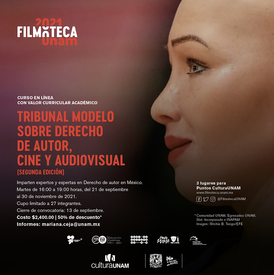 Por segunda ocasión en México se llevará a cabo el Curso en línea “Tribunal Modelo sobre Derecho de Autor, Cine y Audiovisual”