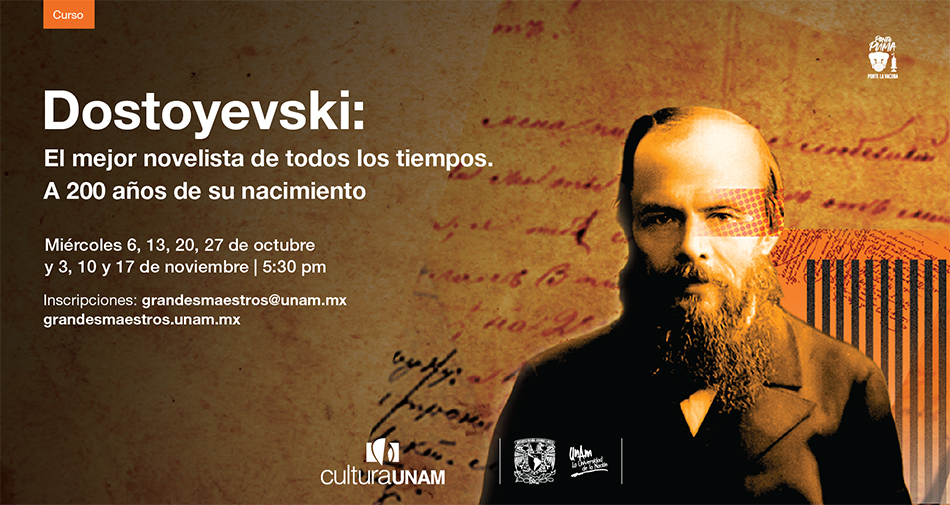 A 200 años del nacimiento de Dostoyevski, Eloy Urroz impartirá curso en la UNAM