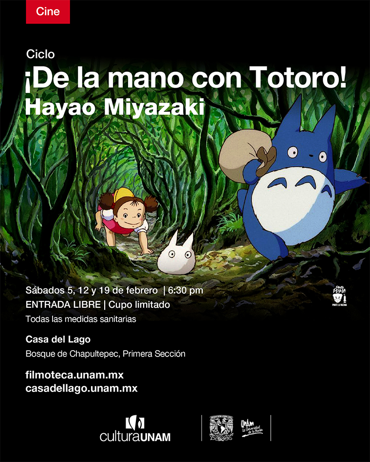 Las animaciones de Hayao Miyazaki llegan a la de Casa del Lago UNAM