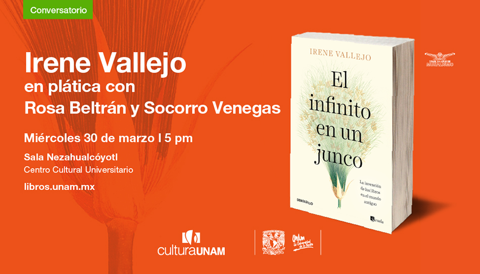 Irene Vallejo ofrecerá una charla en la Sala Nezahualcóyotl del Centro Cultural Universitario