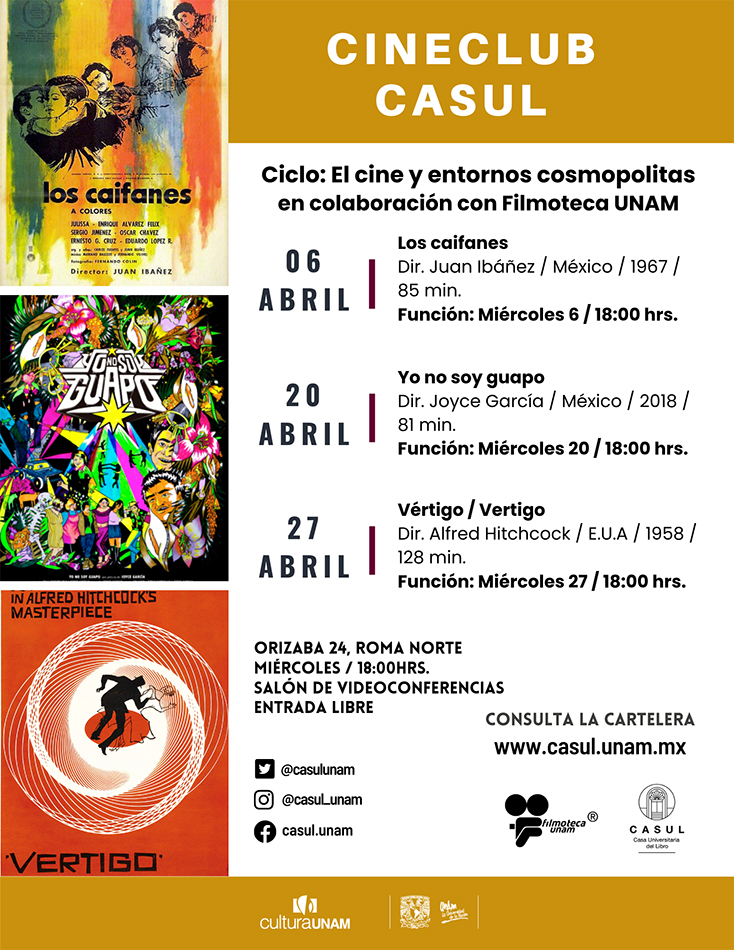 La programación de Filmoteca de la UNAM llega a la Casa Universitaria del Libro