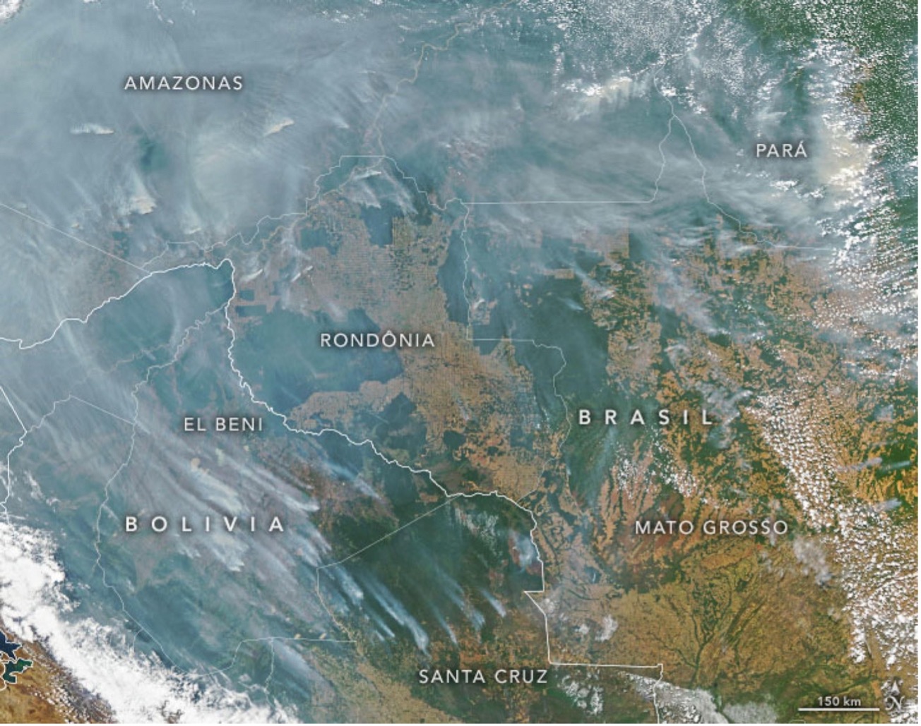 El humo cubre la región del Amazonas