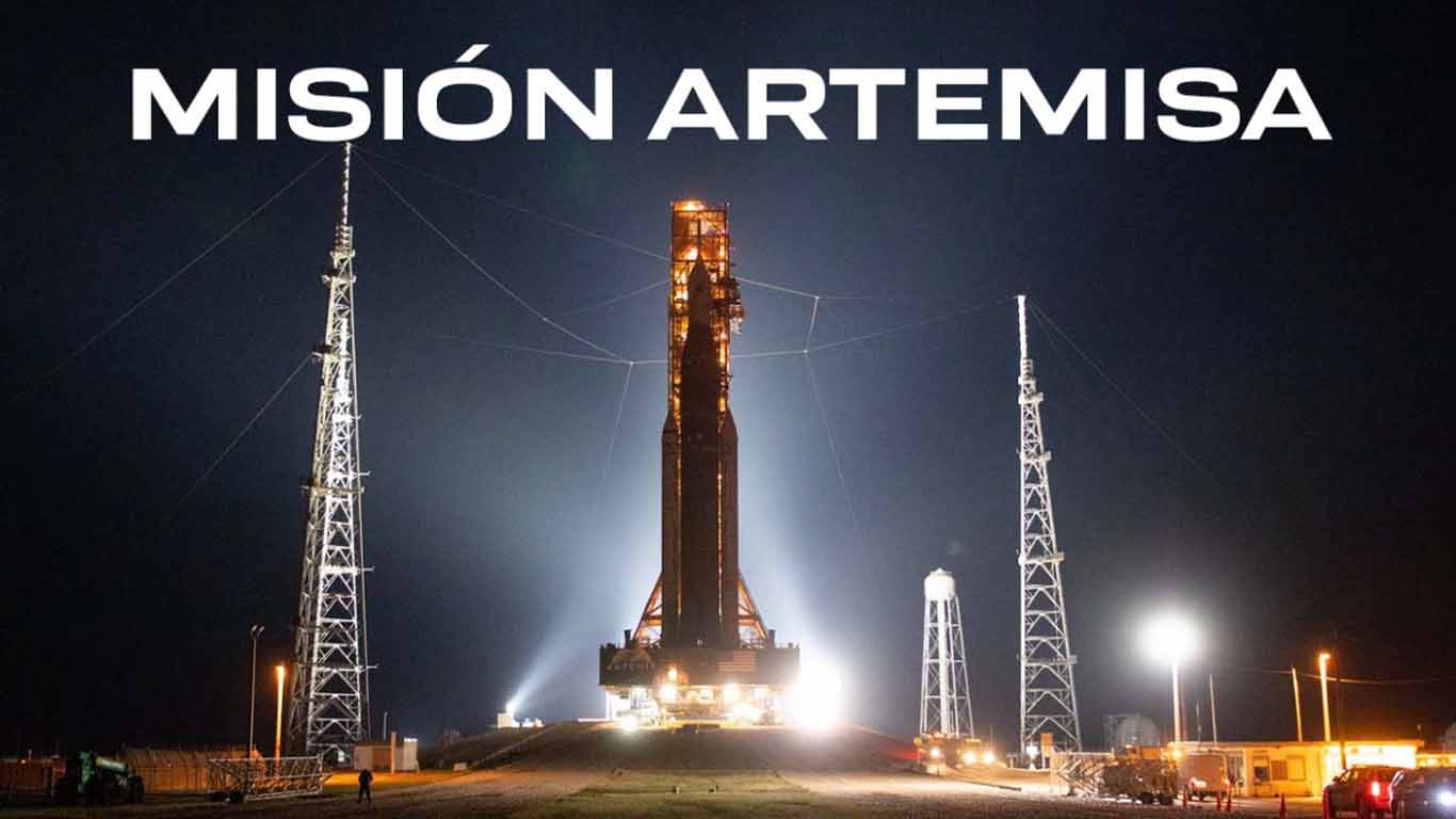 Todo listo para lanzar el cohete lunar de la misión Artemisa 1 de la NASA