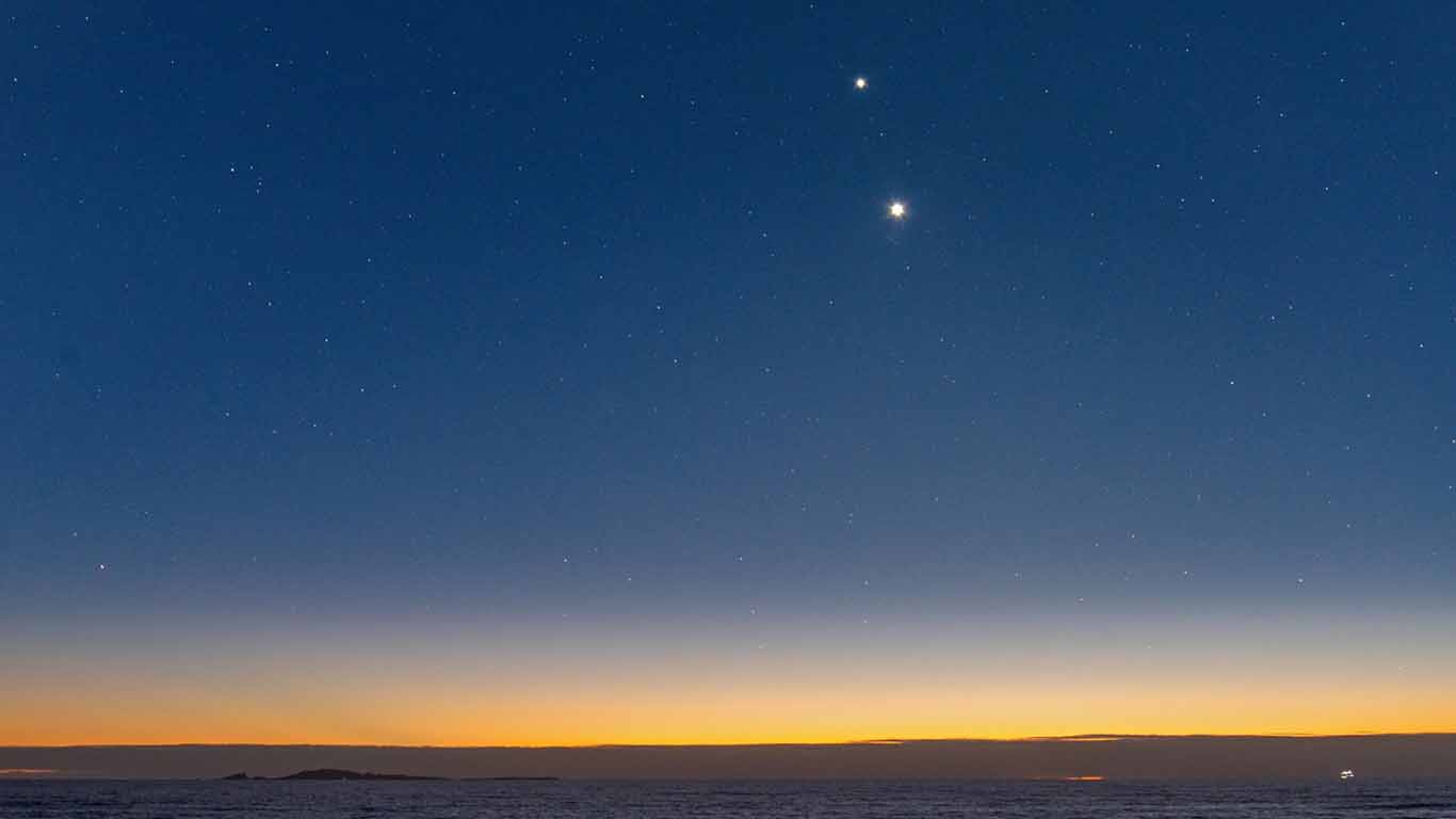 Conjunción entre Venus y Júpiter: un fenómeno astronómico  espectacular