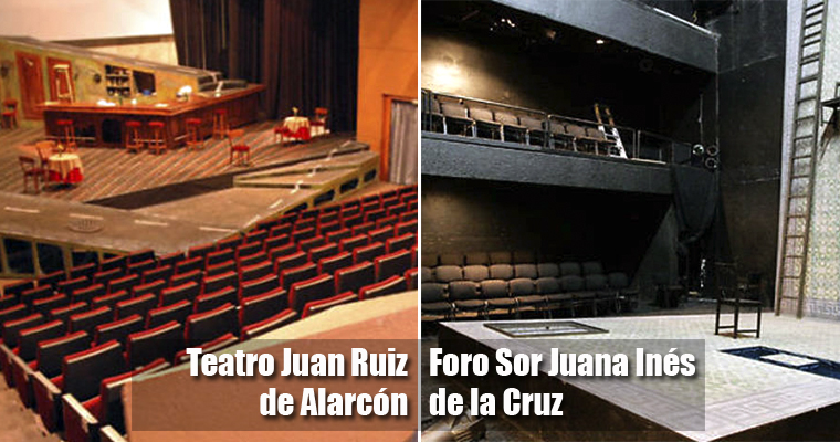El Teatro Juan Ruiz de Alarcón y el Foro Sor Juana Inés de la Cruz